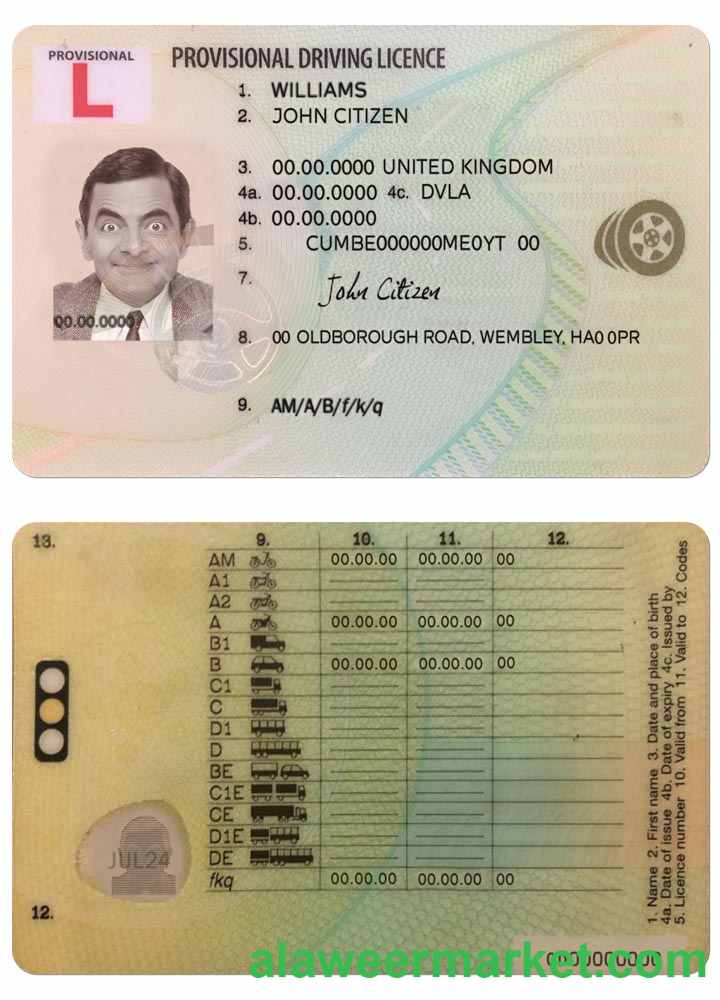 United Kingdom provisional driving license